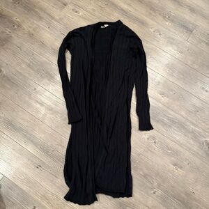 Free People Ribby Rib Open Front Long Cardigan Size Small
